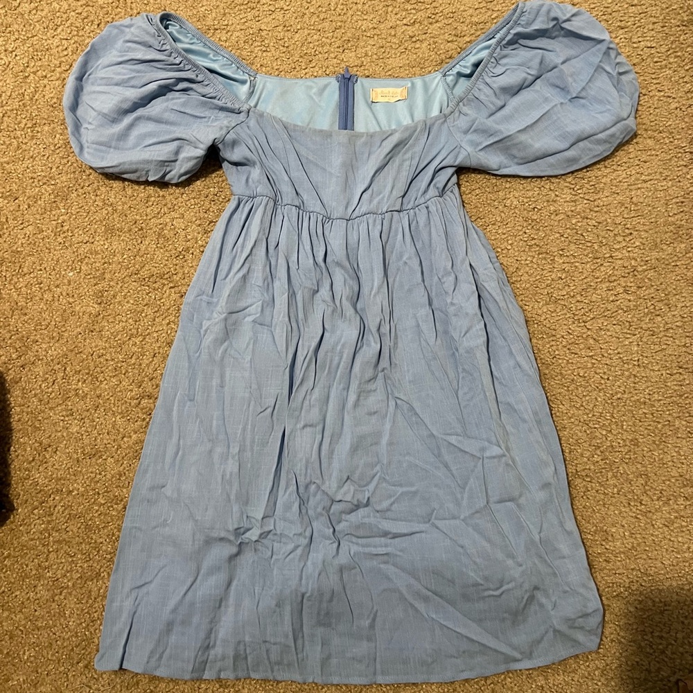 Altar’d State Baby Blue Puffy Sleeve Dress